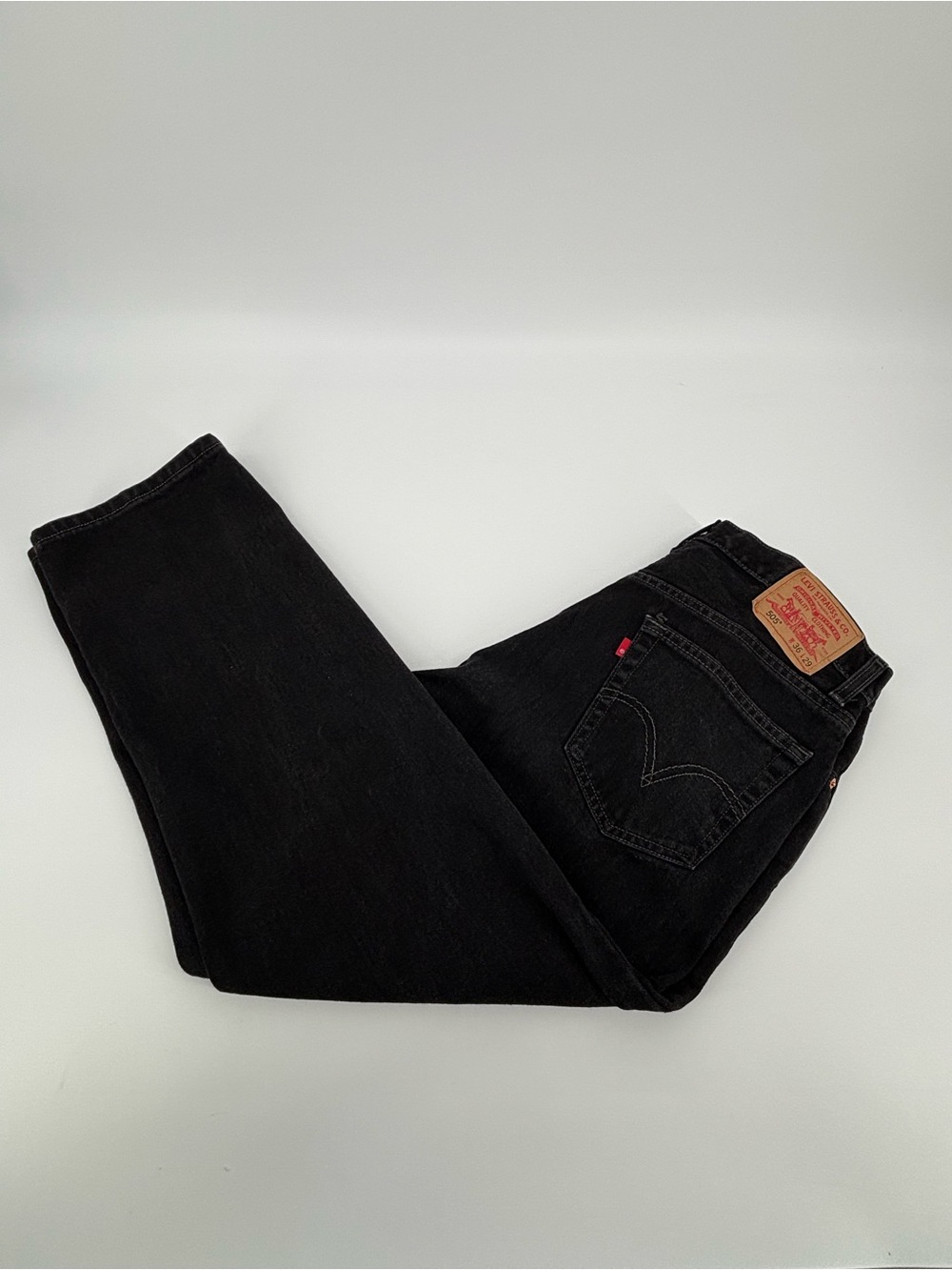 Vtg Levis 505 Black Denim Jeans Mens 36x29 Made In Canada 100% Cotton Regular